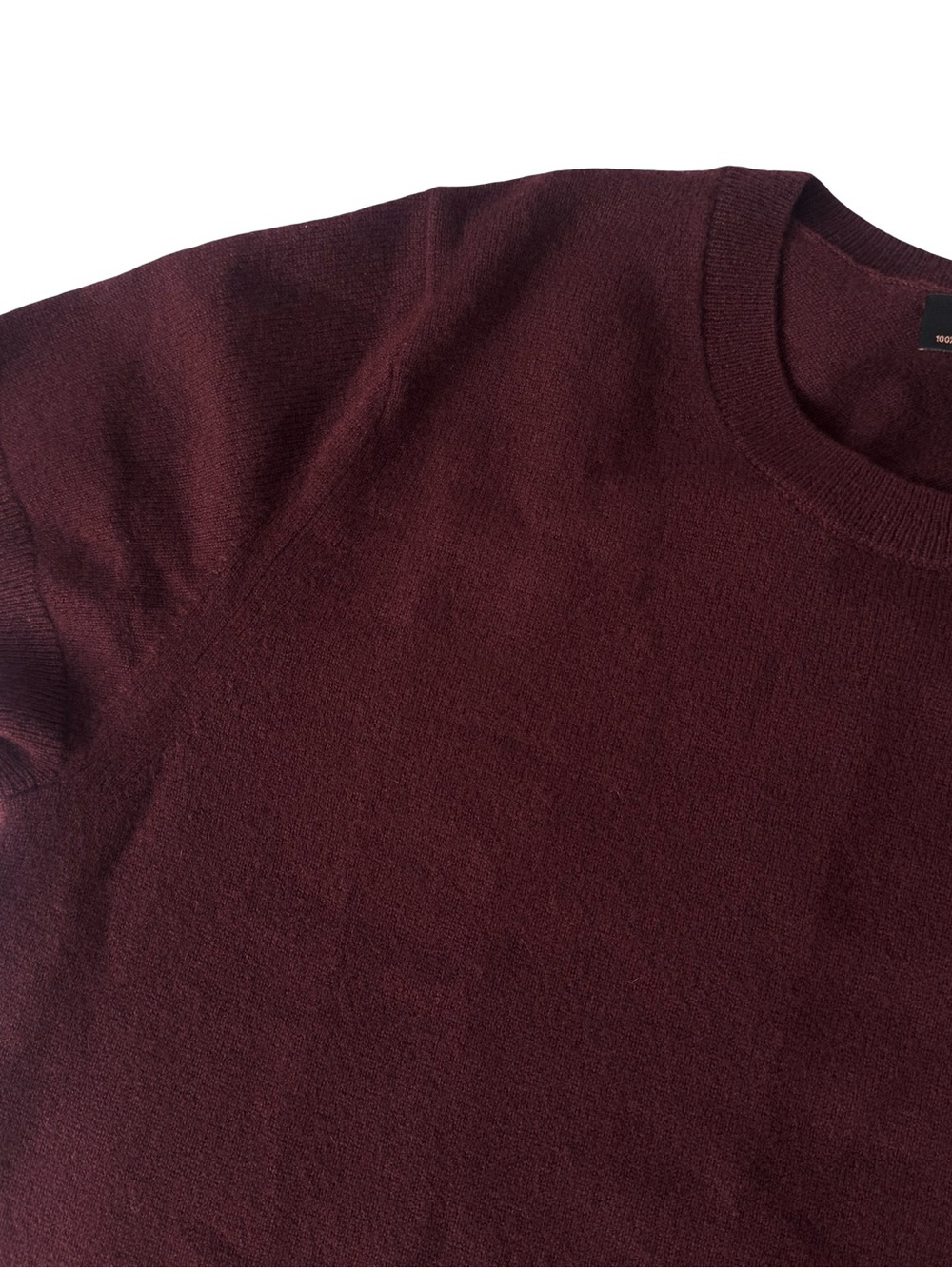 Quince Women’s Rich Burgundy 100% Mongolian Cashmere Tee Size XL - Picture 5 of 9